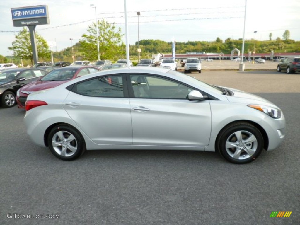 2013 Elantra GLS - Shimmering Air Silver / Gray photo #8
