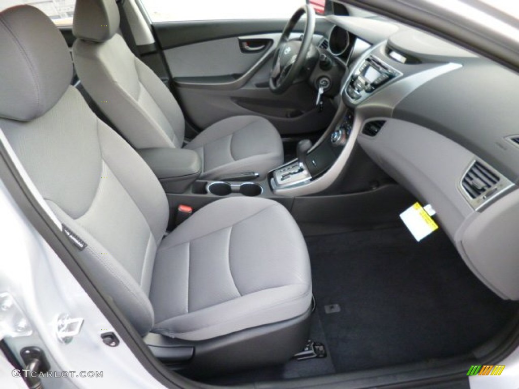 2013 Elantra GLS - Shimmering Air Silver / Gray photo #10