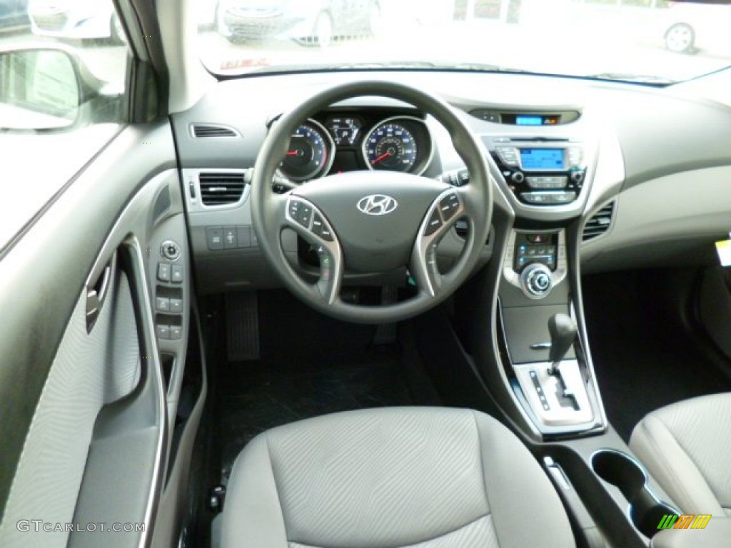 2013 Elantra GLS - Shimmering Air Silver / Gray photo #14