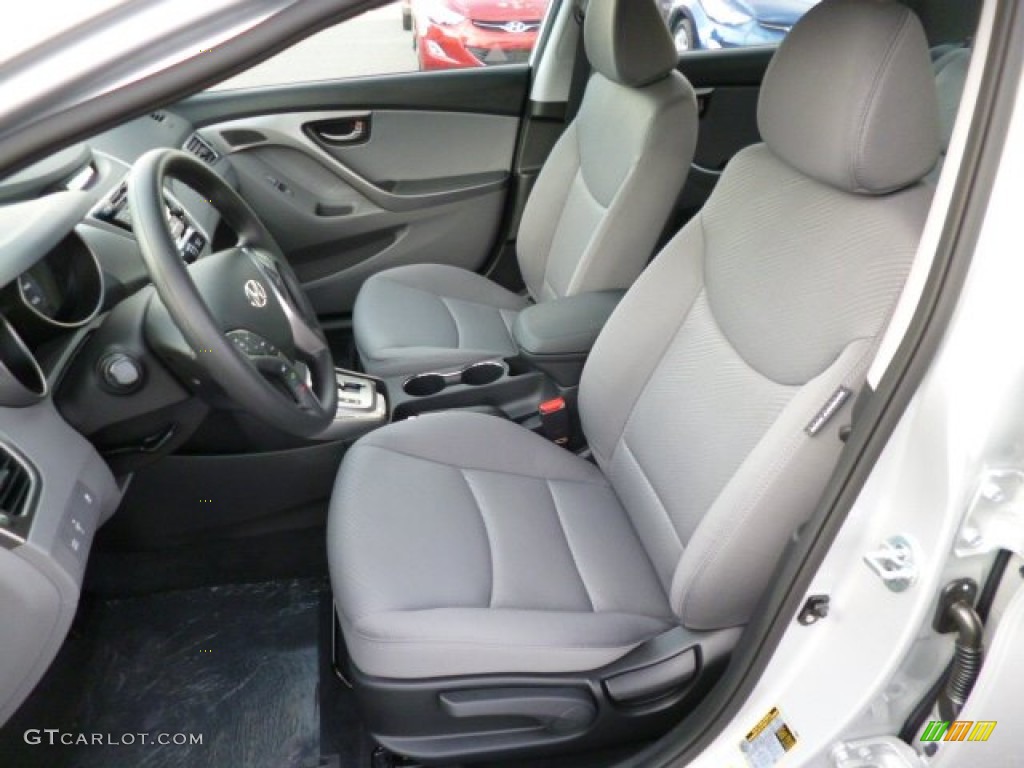 2013 Elantra GLS - Shimmering Air Silver / Gray photo #15