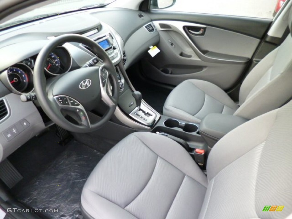 2013 Elantra GLS - Shimmering Air Silver / Gray photo #16