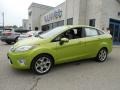 2012 Lime Squeeze Metallic Ford Fiesta SEL Sedan  photo #1