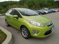 2012 Lime Squeeze Metallic Ford Fiesta SEL Sedan  photo #5