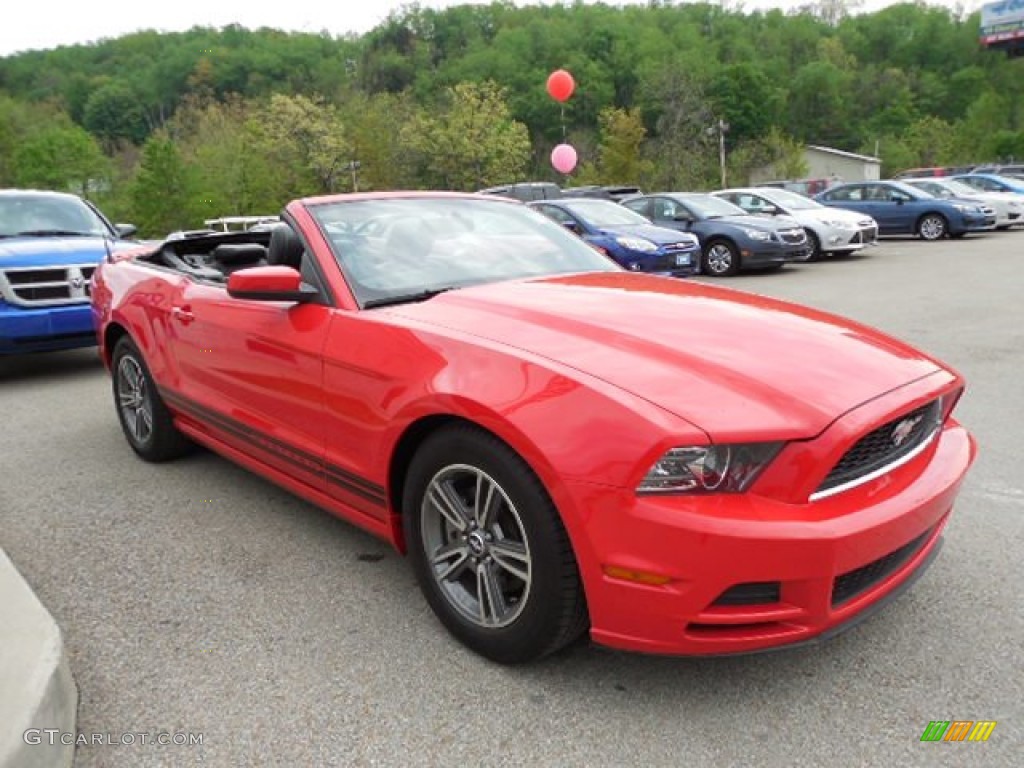 Race Red 2013 Ford Mustang V6 Premium Convertible Exterior Photo #80919768