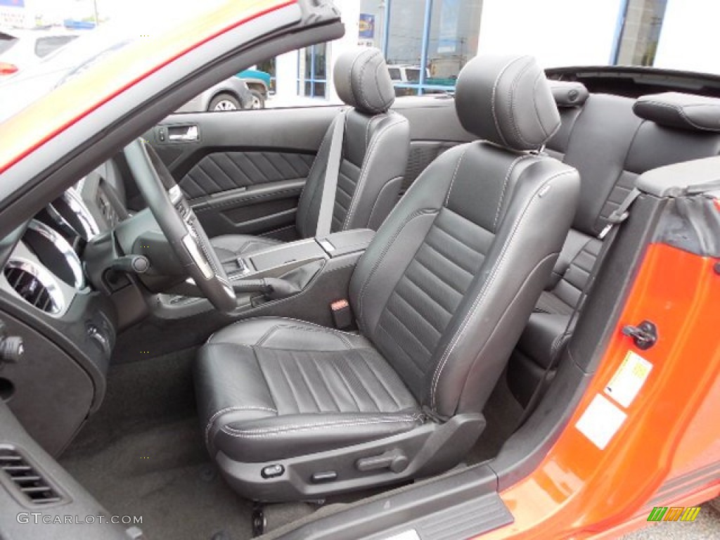 Charcoal Black Interior 2013 Ford Mustang V6 Premium Convertible Photo #80919815