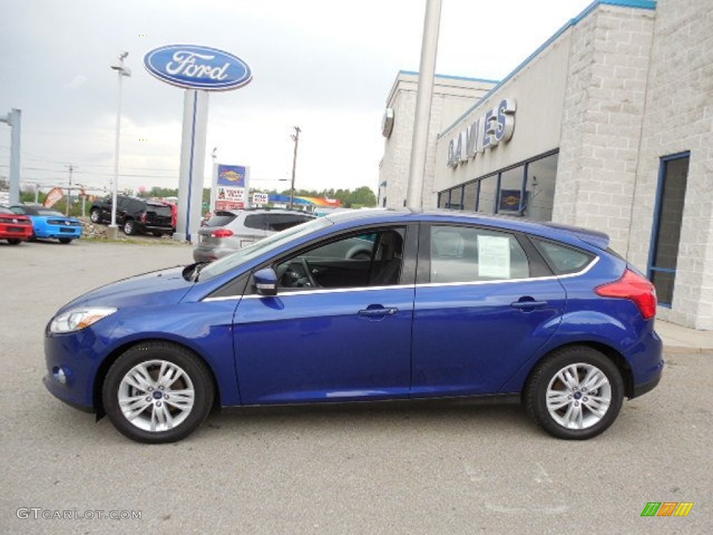 2012 Focus SEL 5-Door - Kona Blue Metallic / Charcoal Black photo #2