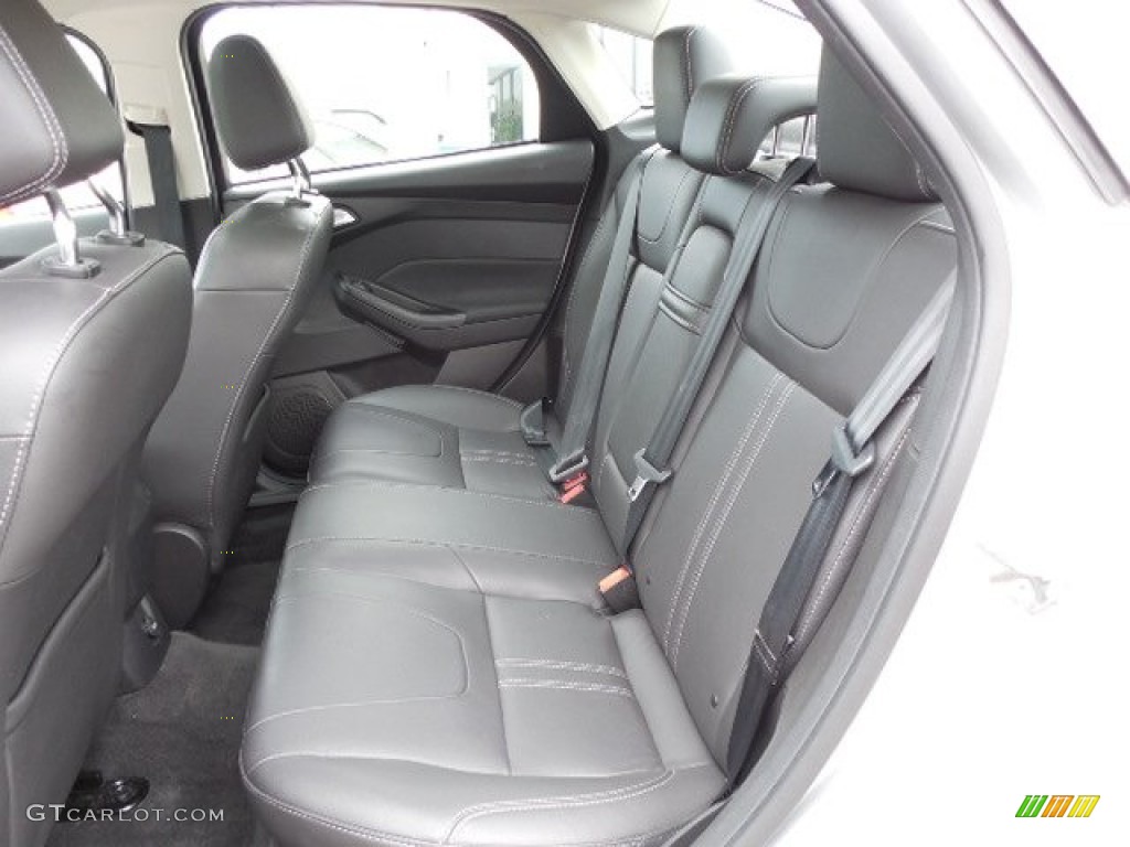 Charcoal Black Leather Interior 2012 Ford Focus SEL Sedan Photo #80920887
