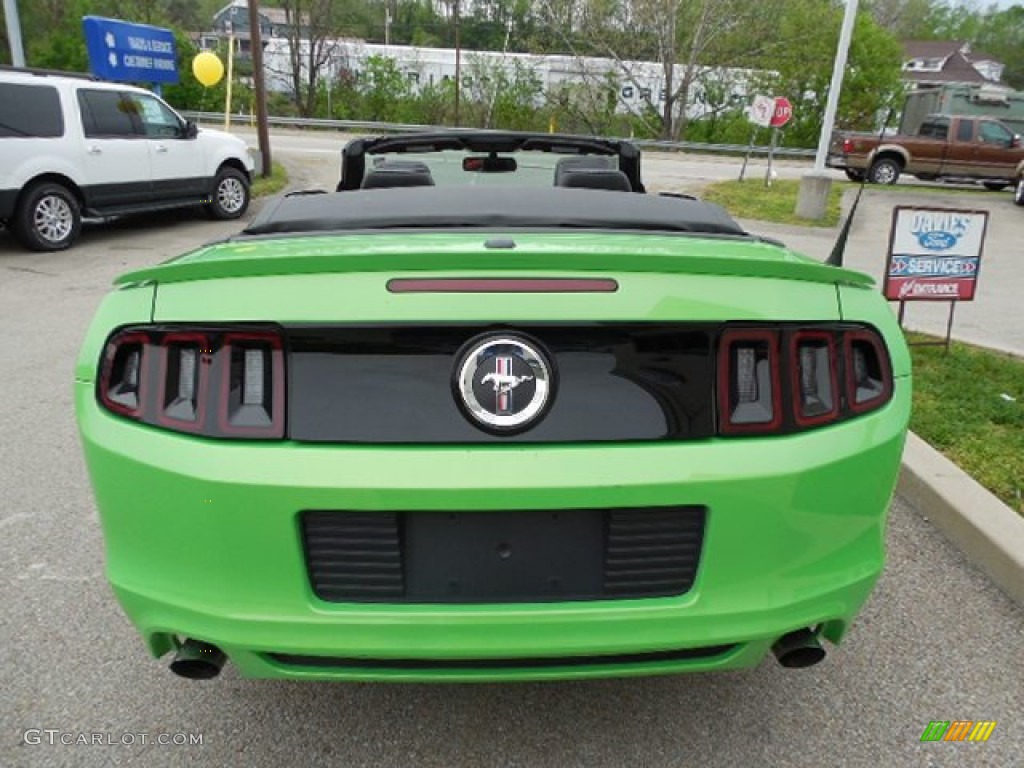 2013 Mustang V6 Premium Convertible - Gotta Have It Green / Charcoal Black photo #5