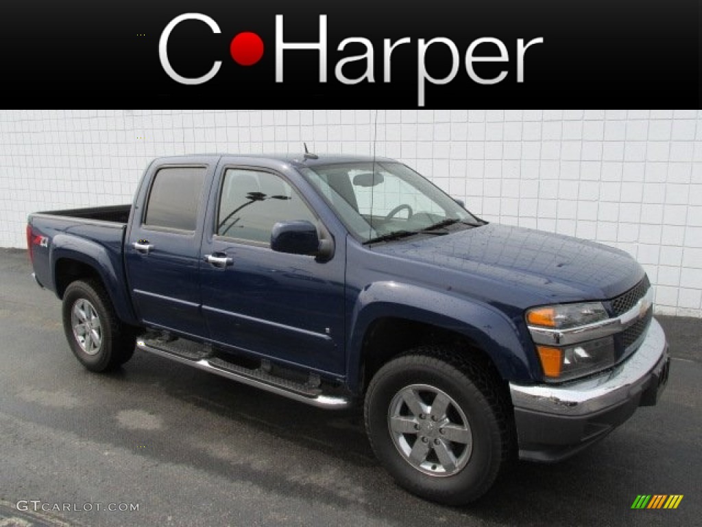 2009 Colorado LT Crew Cab 4x4 - Deep Navy Blue / Ebony photo #1