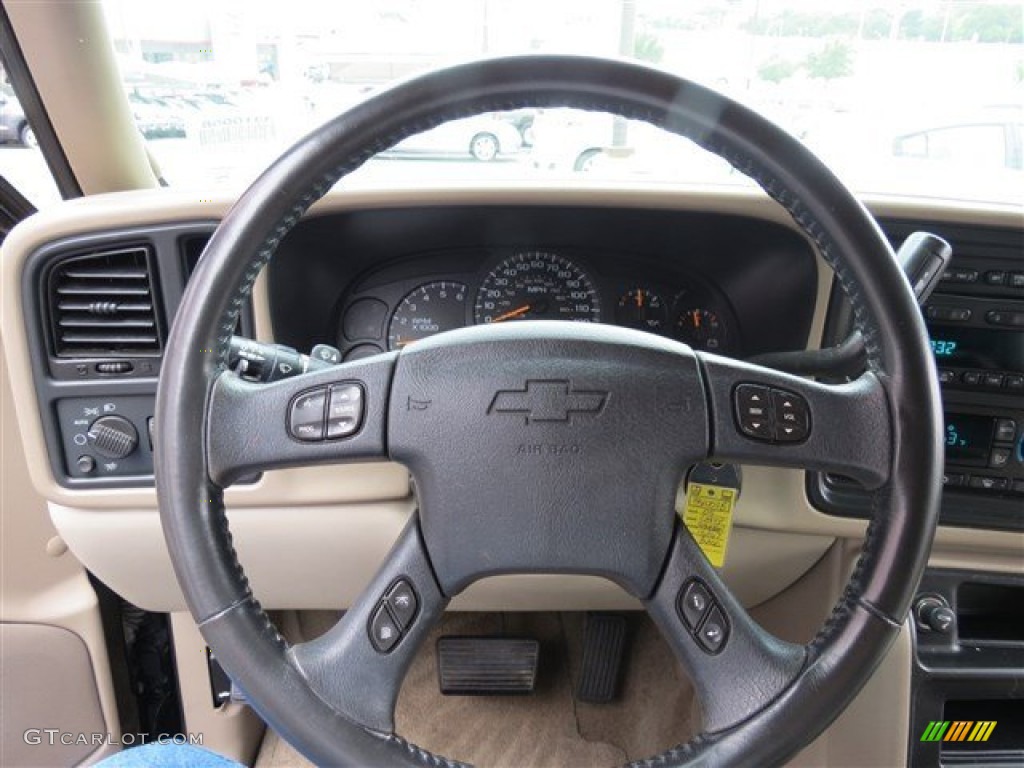 2005 Chevrolet Suburban 1500 LT Tan/Neutral Steering Wheel Photo #80925397