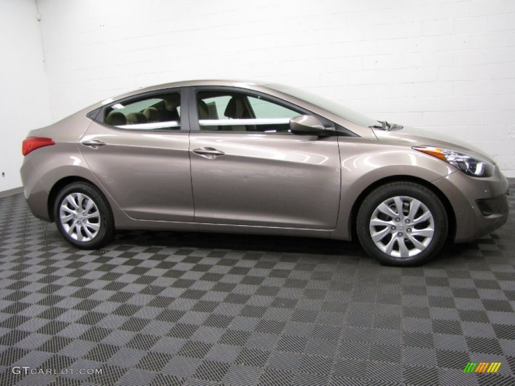 2012 Elantra GLS - Desert Bronze / Beige photo #3