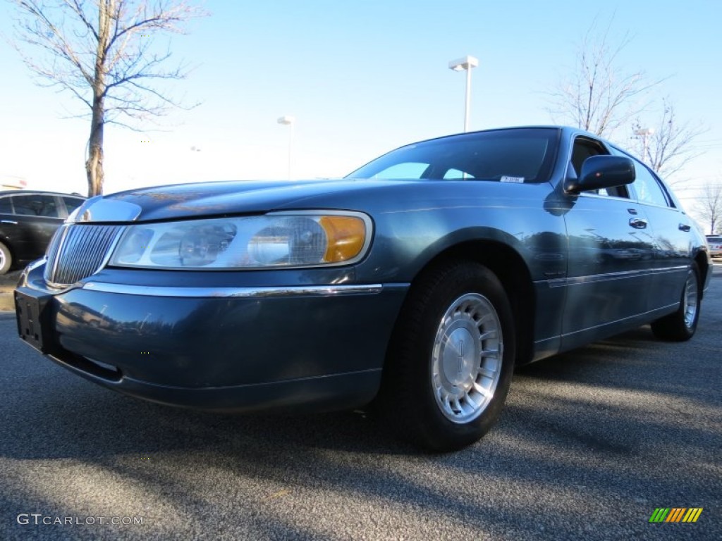 Aqua Blue Lincoln Town Car