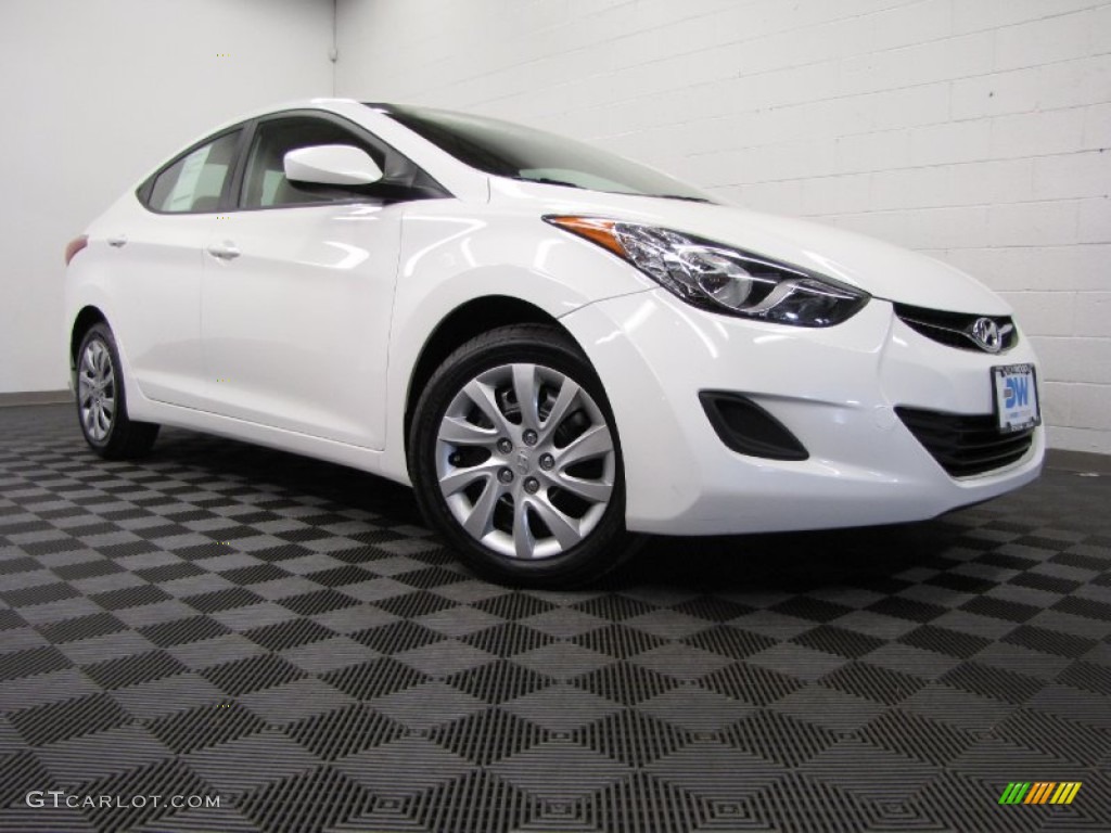 2012 Elantra GLS - Shimmering White / Beige photo #1