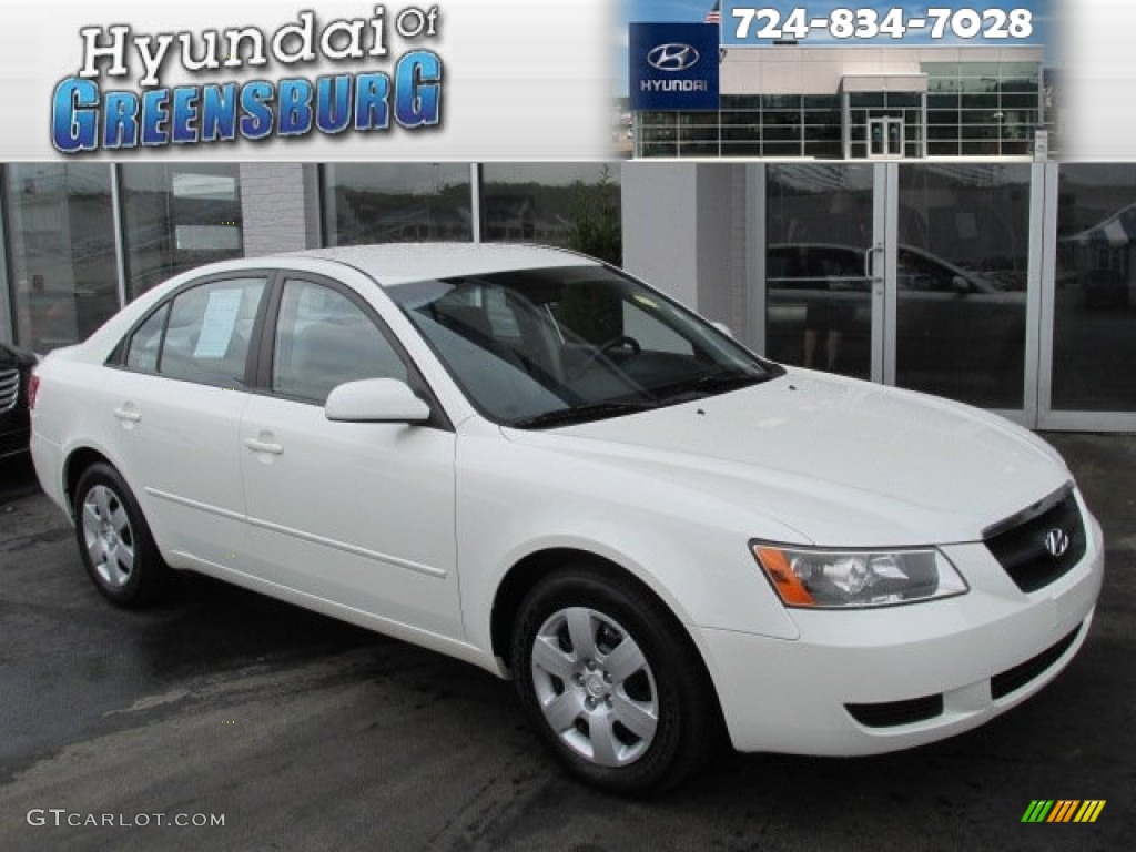 2006 Sonata GL - Powder White Pearl / Gray photo #1