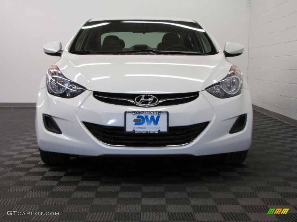 2011 Elantra GLS - Polar White / Beige photo #2