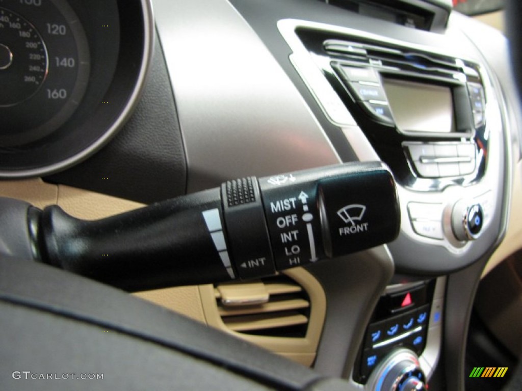 2011 Elantra GLS - Polar White / Beige photo #18