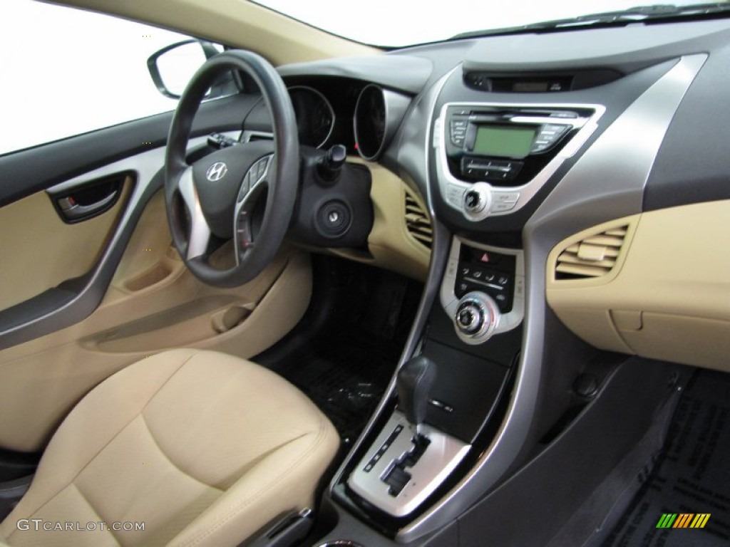 2011 Elantra GLS - Polar White / Beige photo #21