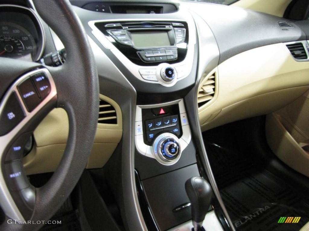 2011 Elantra GLS - Polar White / Beige photo #22