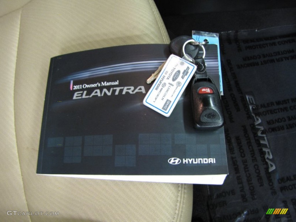 2011 Elantra GLS - Polar White / Beige photo #27