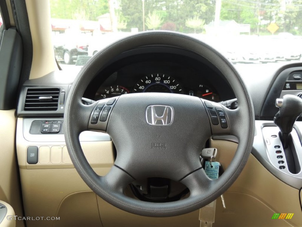 2009 Honda Odyssey EX Ivory Steering Wheel Photo #80929373