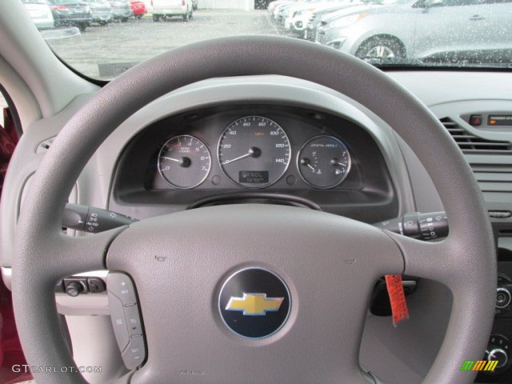 2007 Chevrolet Malibu LS Sedan Titanium Gray Steering Wheel Photo #80931795