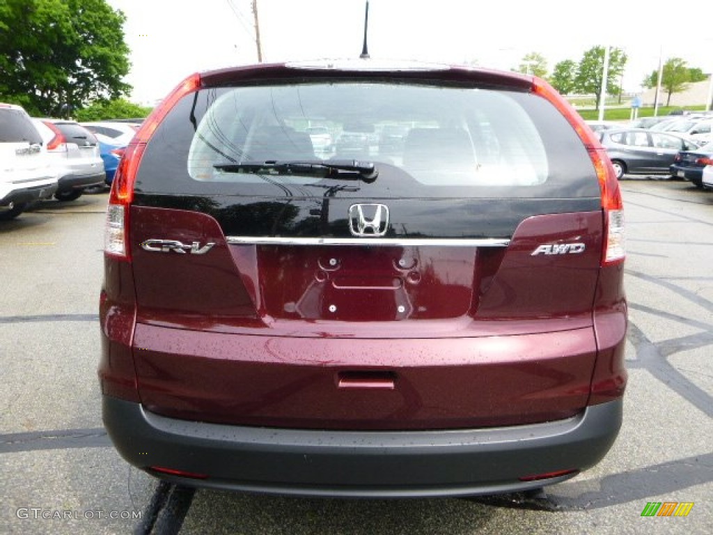 2013 CR-V LX AWD - Basque Red Pearl II / Gray photo #4