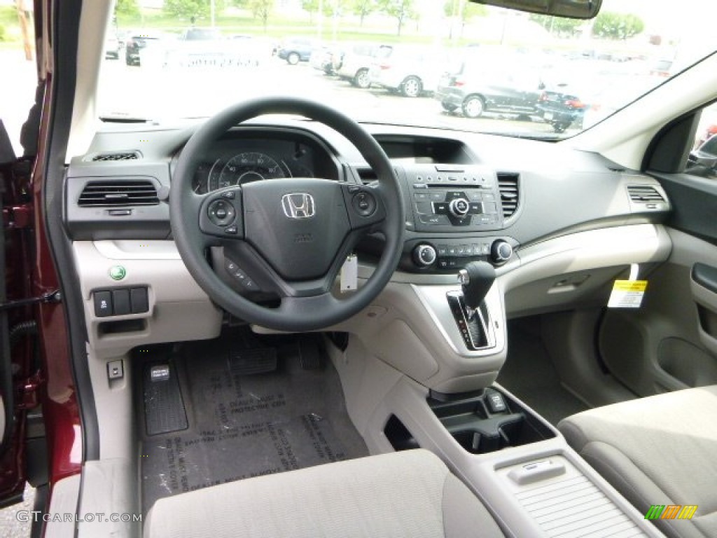 2013 Honda CR-V LX AWD Gray Dashboard Photo #80932746