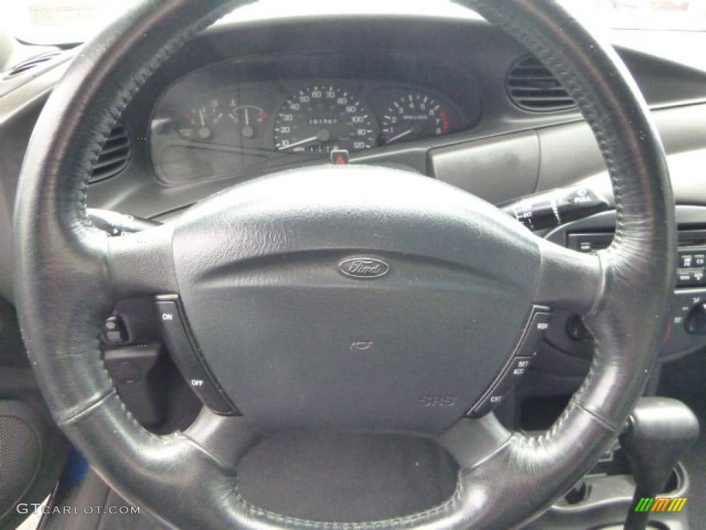 2003 Ford Escort ZX2 Coupe Dark Charcoal Steering Wheel Photo #80933111