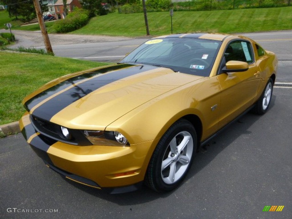 2010 Mustang GT Coupe - Sunset Gold Metallic / Charcoal Black photo #5