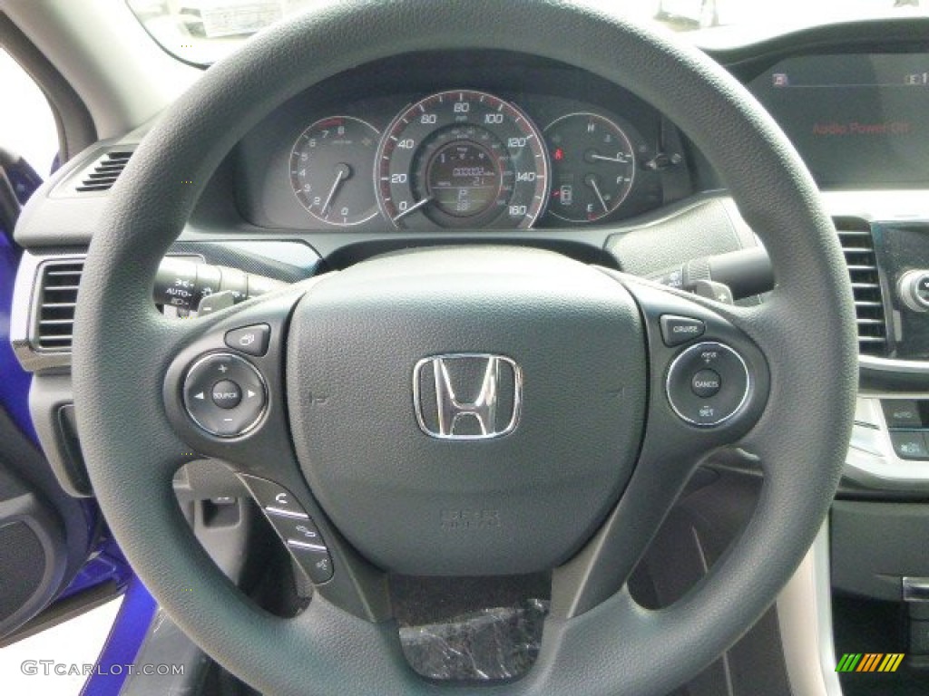 2013 Honda Accord EX Coupe Black Steering Wheel Photo #80934126
