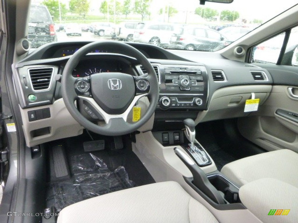 2013 Civic EX Sedan - Polished Metal Metallic / Gray photo #12