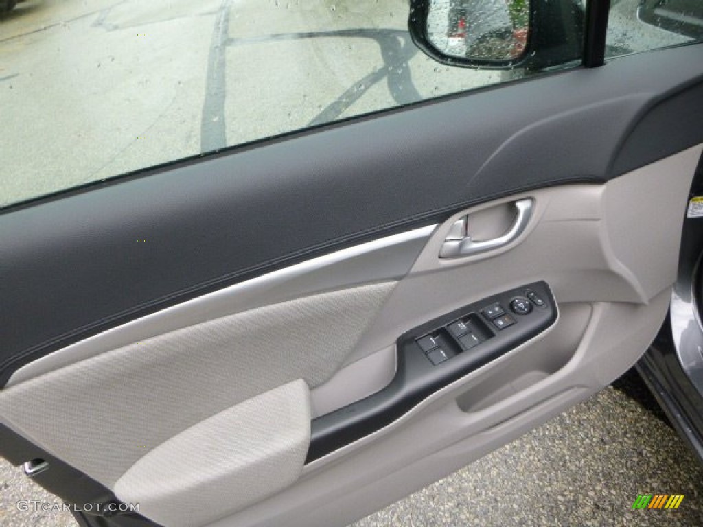 2013 Civic EX Sedan - Polished Metal Metallic / Gray photo #14