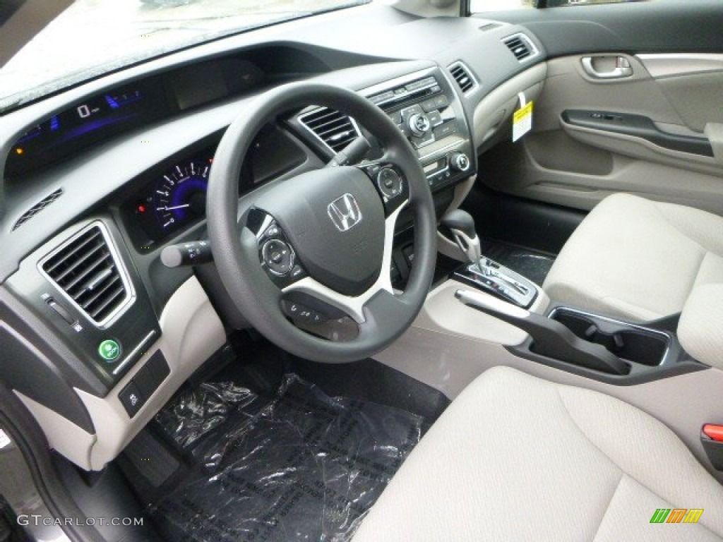 2013 Civic EX Sedan - Polished Metal Metallic / Gray photo #15