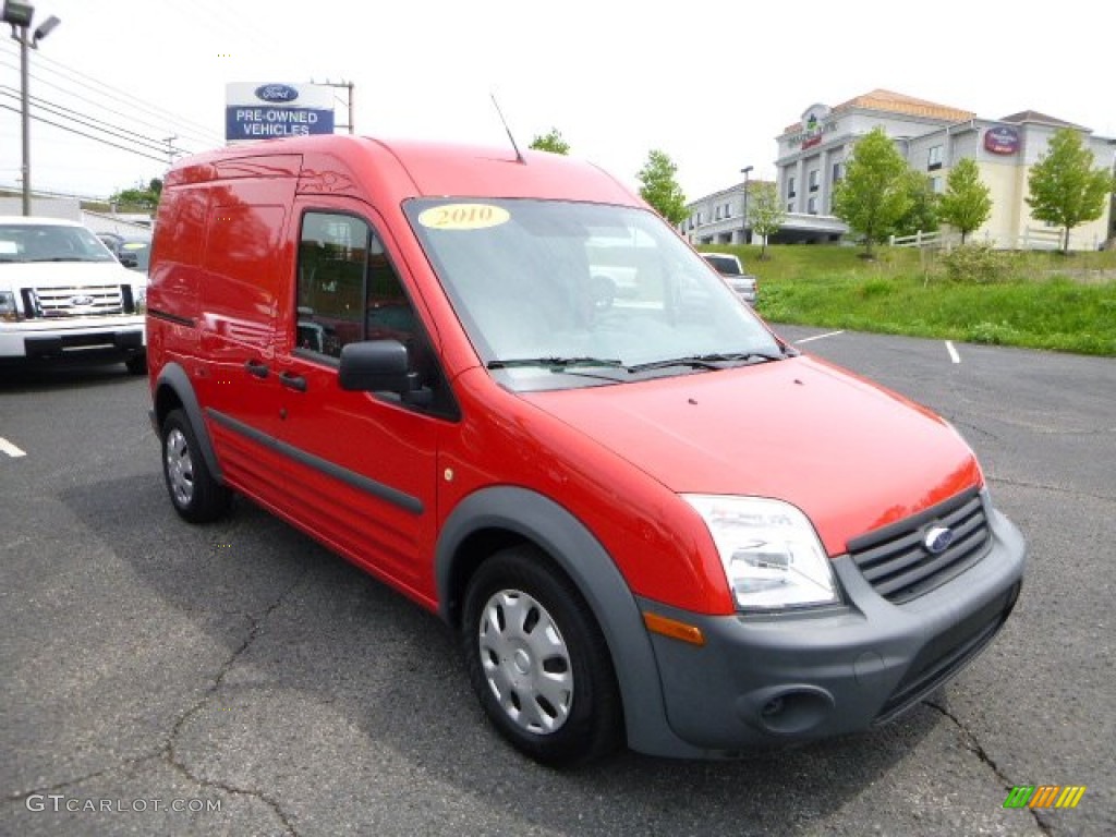 2010 Transit Connect XL Cargo Van - Torch Red / Dark Gray photo #1