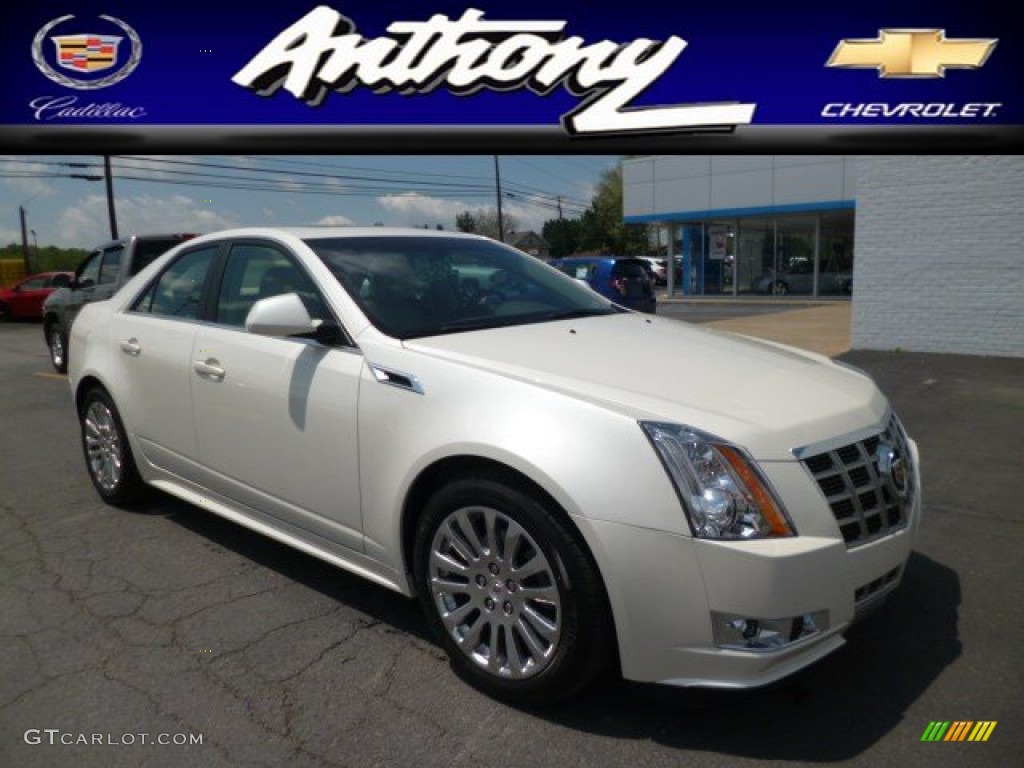 2013 CTS 4 3.6 AWD Sedan - White Diamond Tricoat / Cashmere/Cocoa photo #1