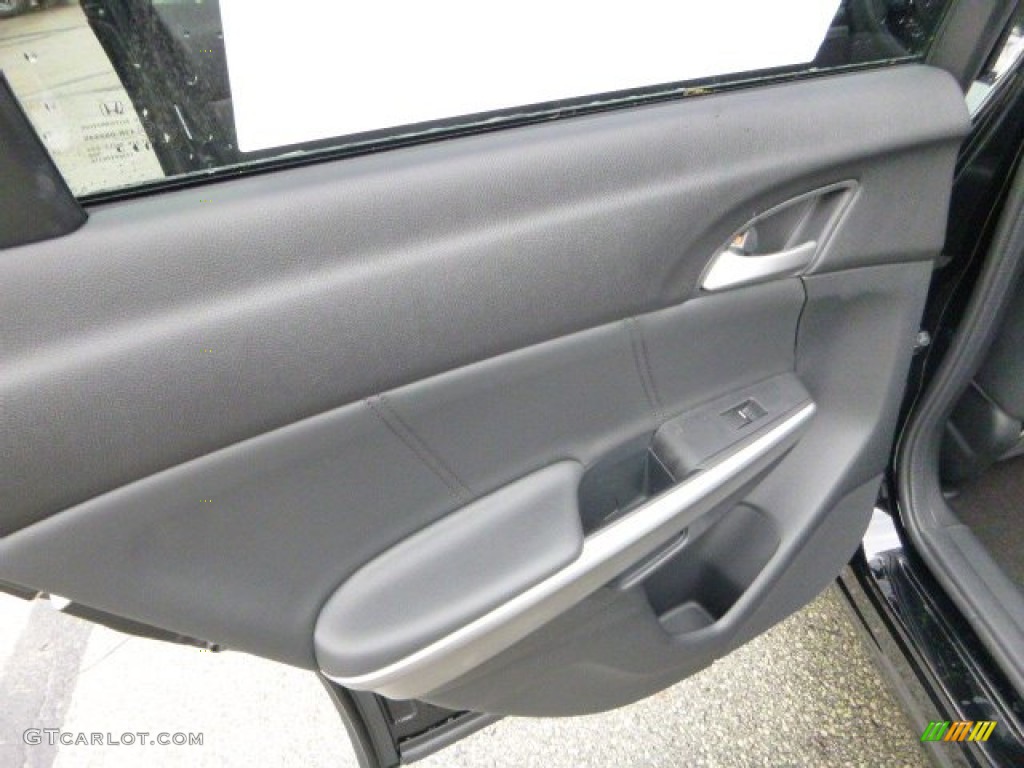 2013 Honda Crosstour EX-L V-6 4WD Black Door Panel Photo #80935588