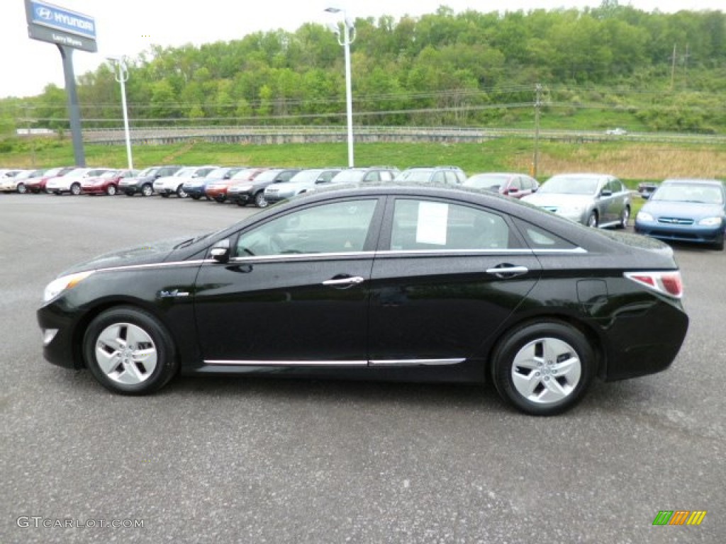 Black Onyx Pearl 2012 Hyundai Sonata Hybrid Exterior Photo #80935786