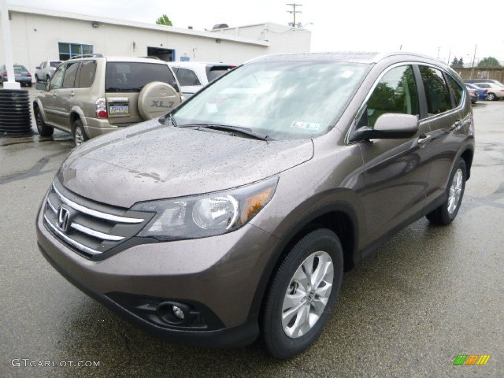 2013 CR-V EX-L AWD - Urban Titanium Metallic / Beige photo #7