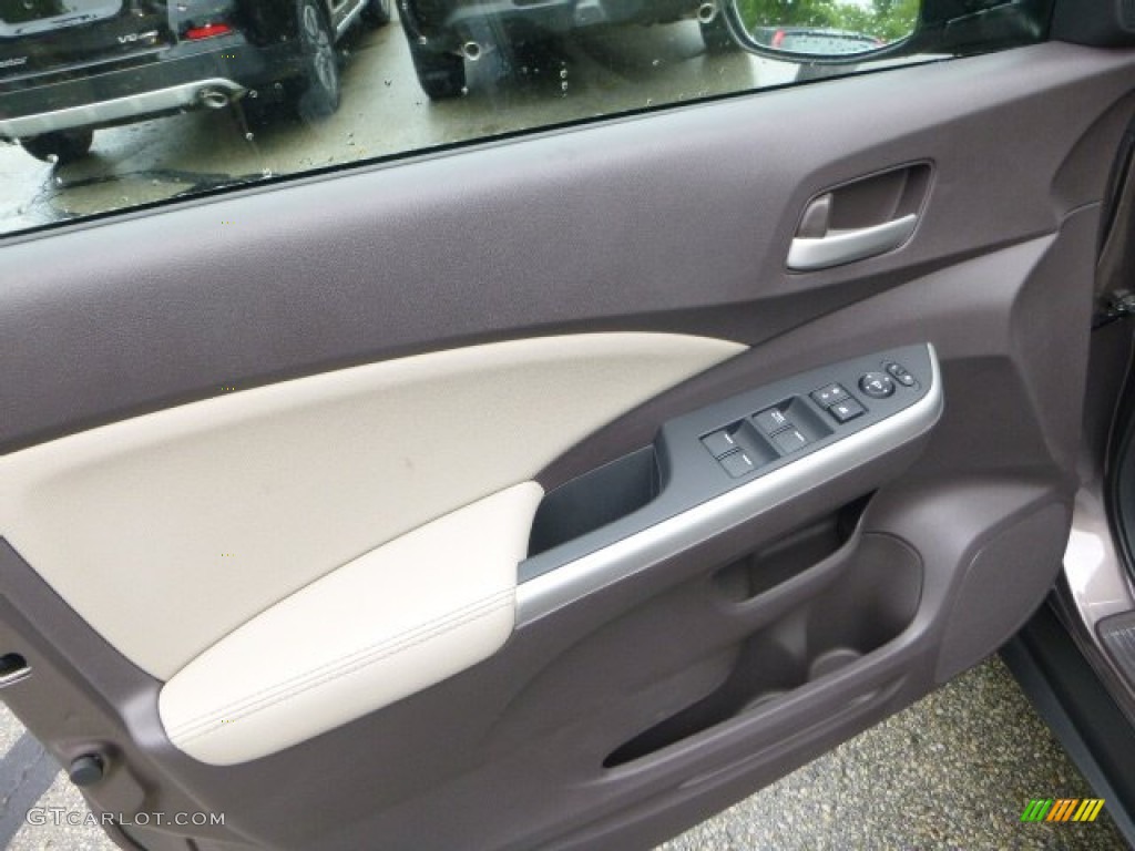2013 CR-V EX-L AWD - Urban Titanium Metallic / Beige photo #14