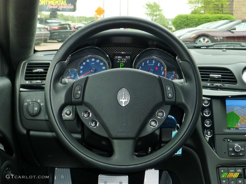 2012 Maserati GranTurismo MC Coupe Nero Steering Wheel Photo #80936985
