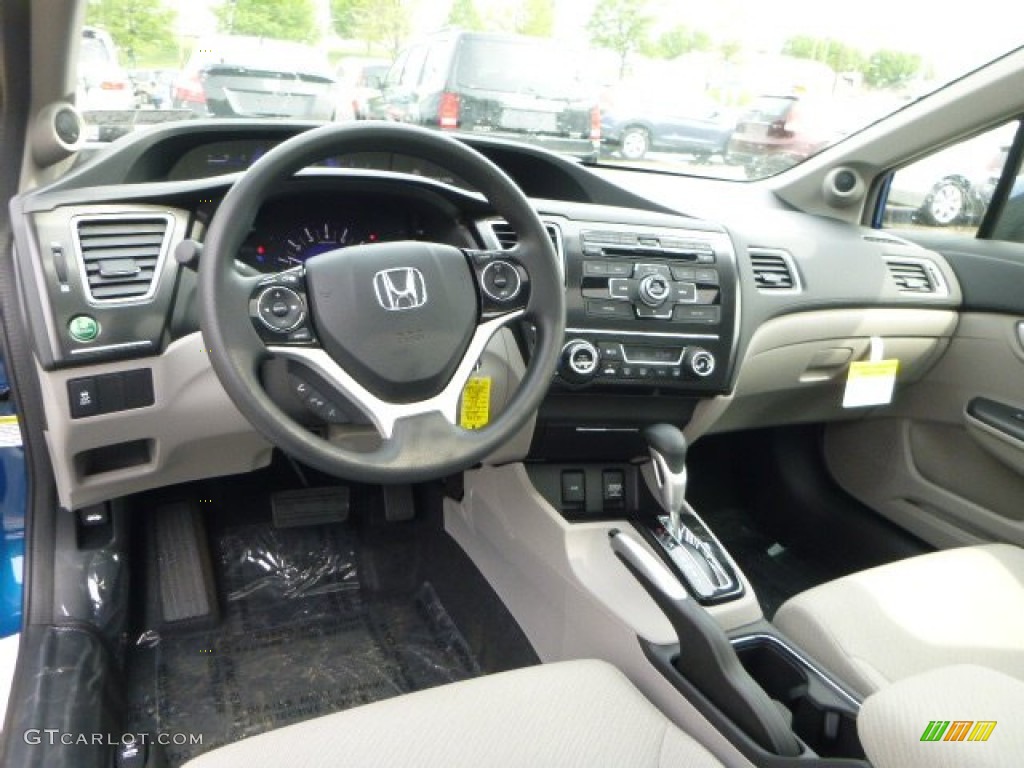2013 Honda Civic EX Sedan Gray Dashboard Photo #80937009