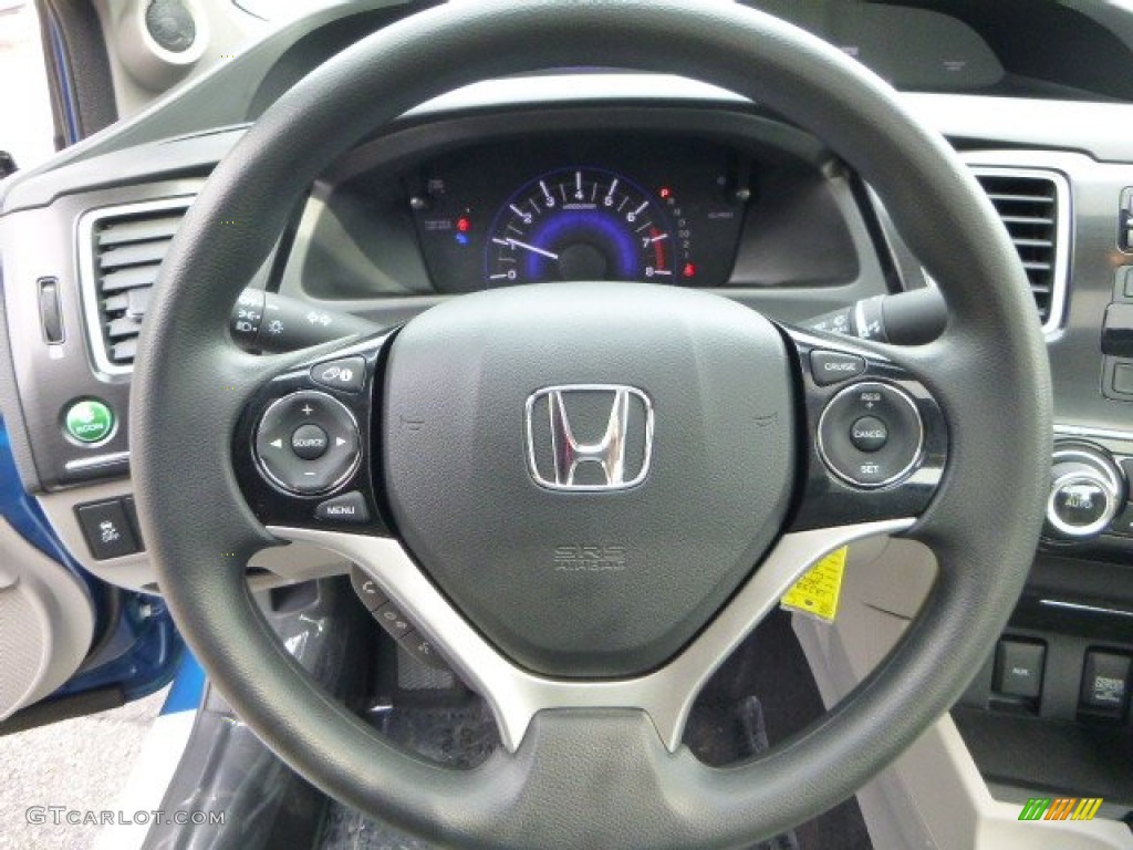 2013 Honda Civic EX Sedan Gray Steering Wheel Photo #80937102