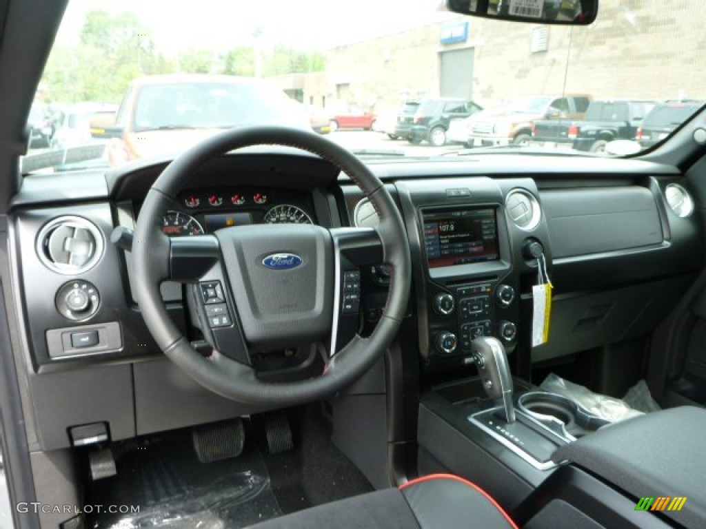 2013 Ford F150 FX4 SuperCrew 4x4 FX Sport Appearance Black/Red Dashboard Photo #80937117