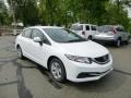 Taffeta White 2013 Honda Civic LX Sedan Exterior