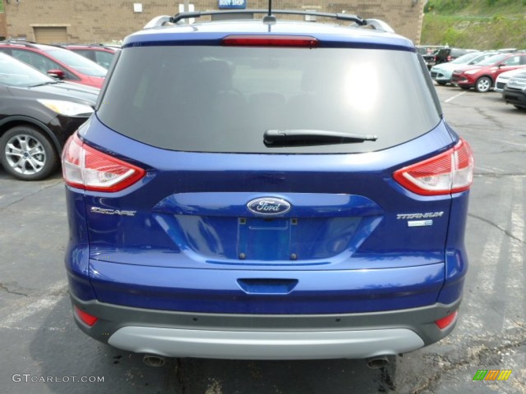 2013 Escape Titanium 2.0L EcoBoost 4WD - Deep Impact Blue Metallic / Charcoal Black photo #3