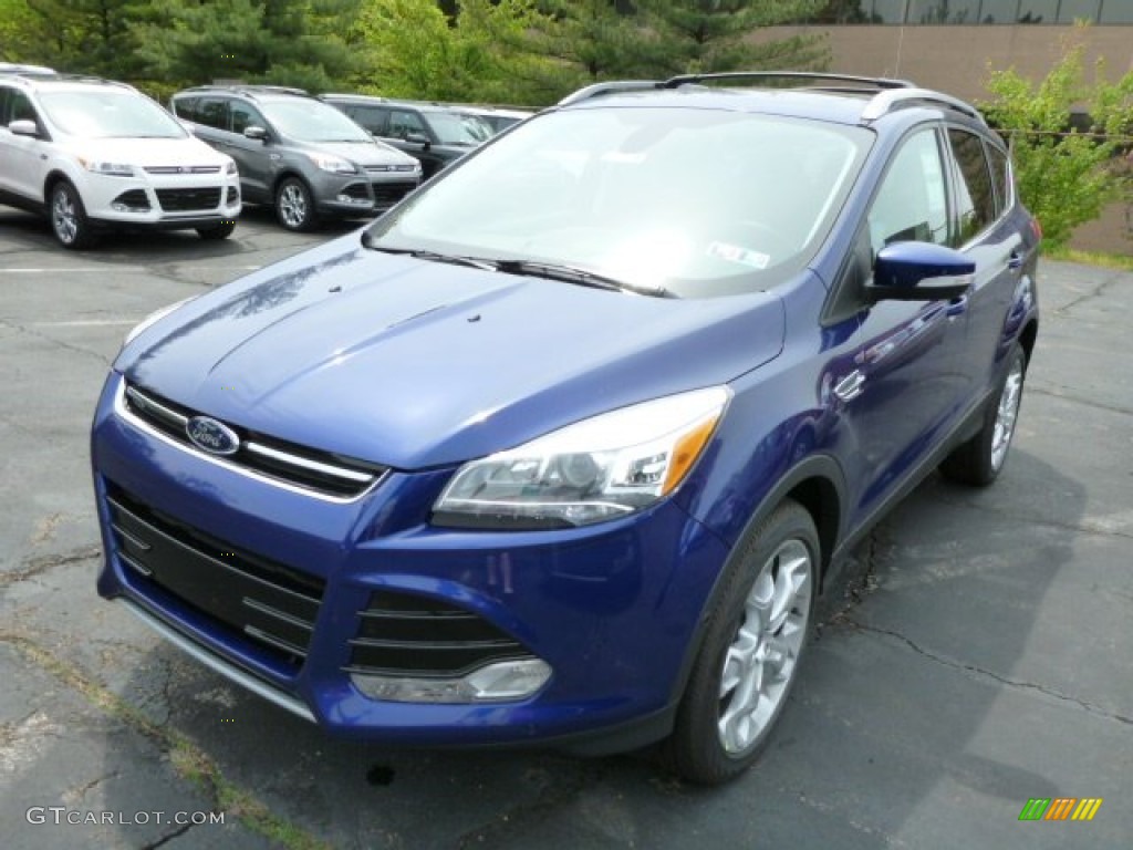 2013 Escape Titanium 2.0L EcoBoost 4WD - Deep Impact Blue Metallic / Charcoal Black photo #5