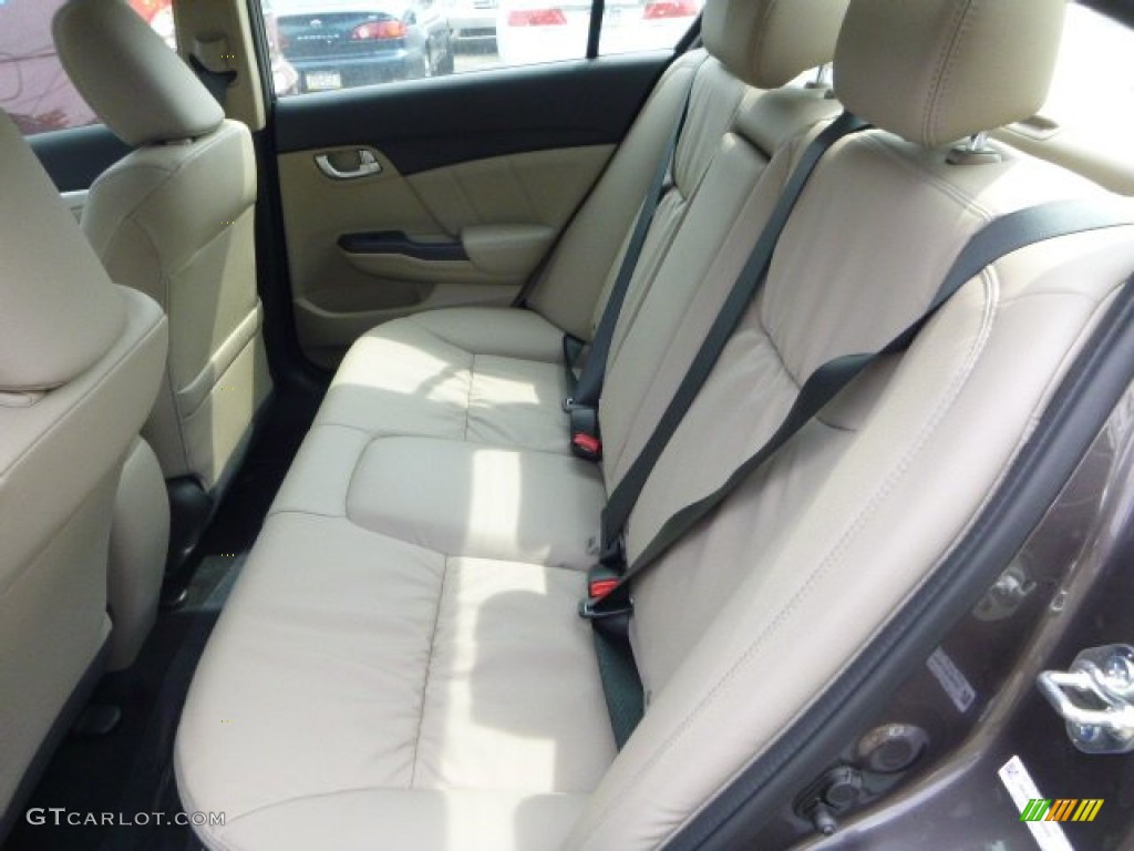 Beige Interior 2013 Honda Civic EX-L Sedan Photo #80938404