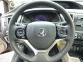 Beige 2013 Honda Civic EX-L Sedan Steering Wheel