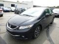 2013 Crystal Black Pearl Honda Civic EX-L Sedan  photo #7