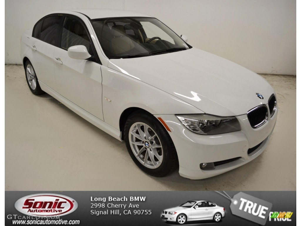 2010 3 Series 328i Sedan - Alpine White / Beige photo #1